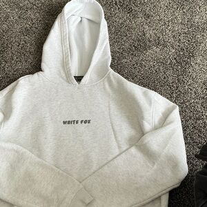White Fox Gray Hoodie